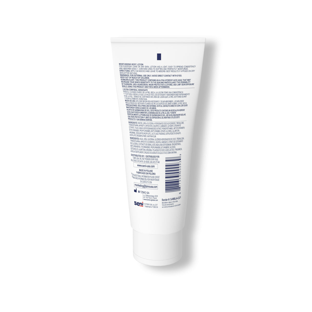 Hand and Body Moisturizer Seni® Care, Tube Scented Lotion - 4 oz.