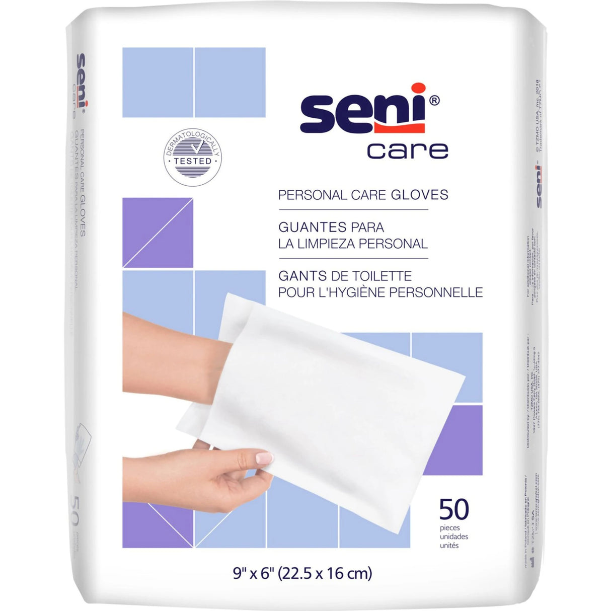 SENI CARE PERSONAL CARE GLOVES - 9"x6"