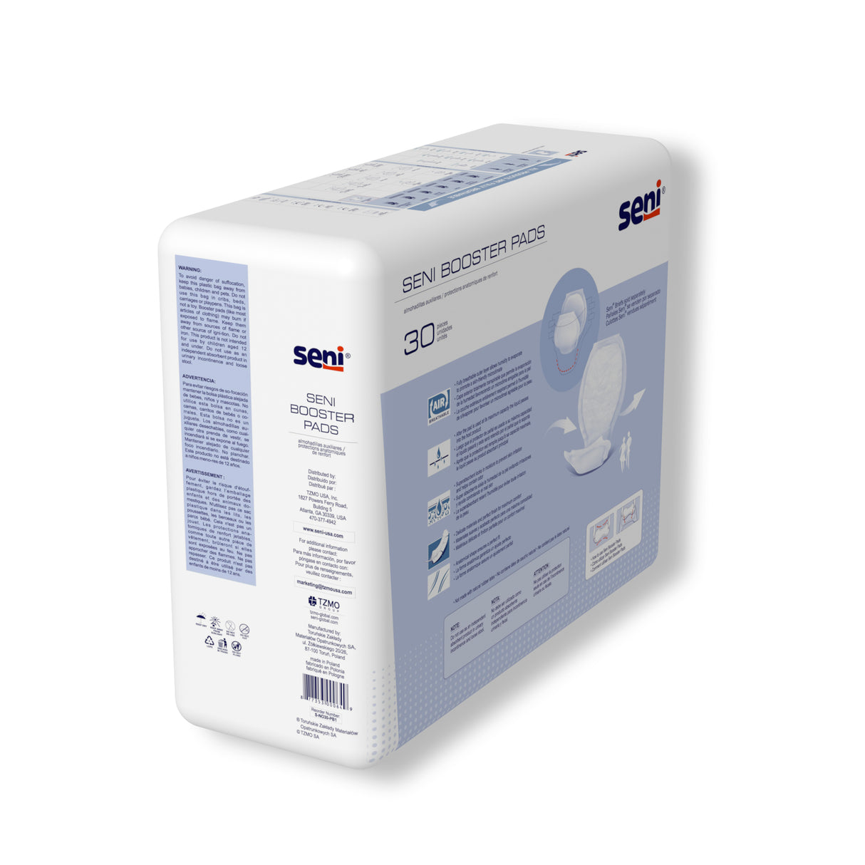 Booster Pad Seni® Moderate Absorbency One Size Fits Most- 25"