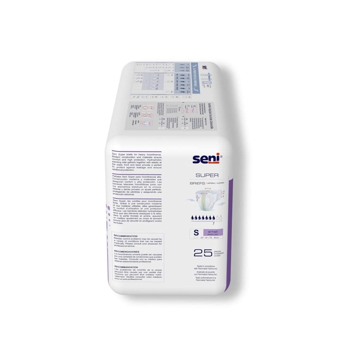Unisex Adult Incontinence Brief Seni® Super Small Disposable Heavy Absorbency- 22"-31"