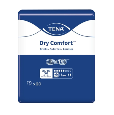 Tena Dry Comfort Briefs, X-large, 52" - 62"