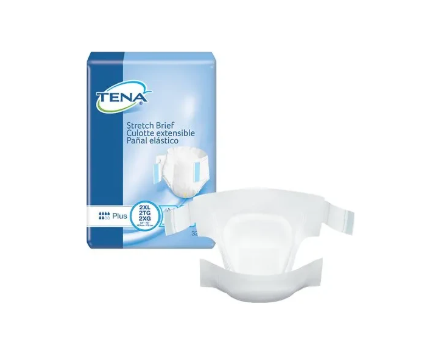Tena Stretch Plus Incontinence Brief, Moderate Absorbency, Unisex, Xxl