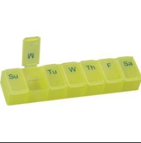 Acu-life Large 7 Day Pill Box, Yellow Color Tint