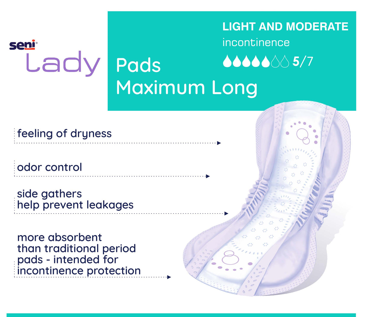 SENI LADY PADS MAXIMUM LONG- 13"