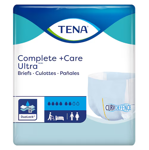 Tena Complete + Care Ultra Brief, Medium, 32" - 44" - Replaces: Sq67320, Sq67322, Sq69960, Sq69962