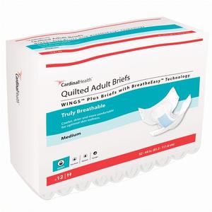 Wings Plus Quilted Brief With Breatheeasy Technology, Medium, 32" - 44"