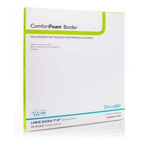 Comfortfoam Silicone Sacral Foam Dressing, Large, 9" X 9"