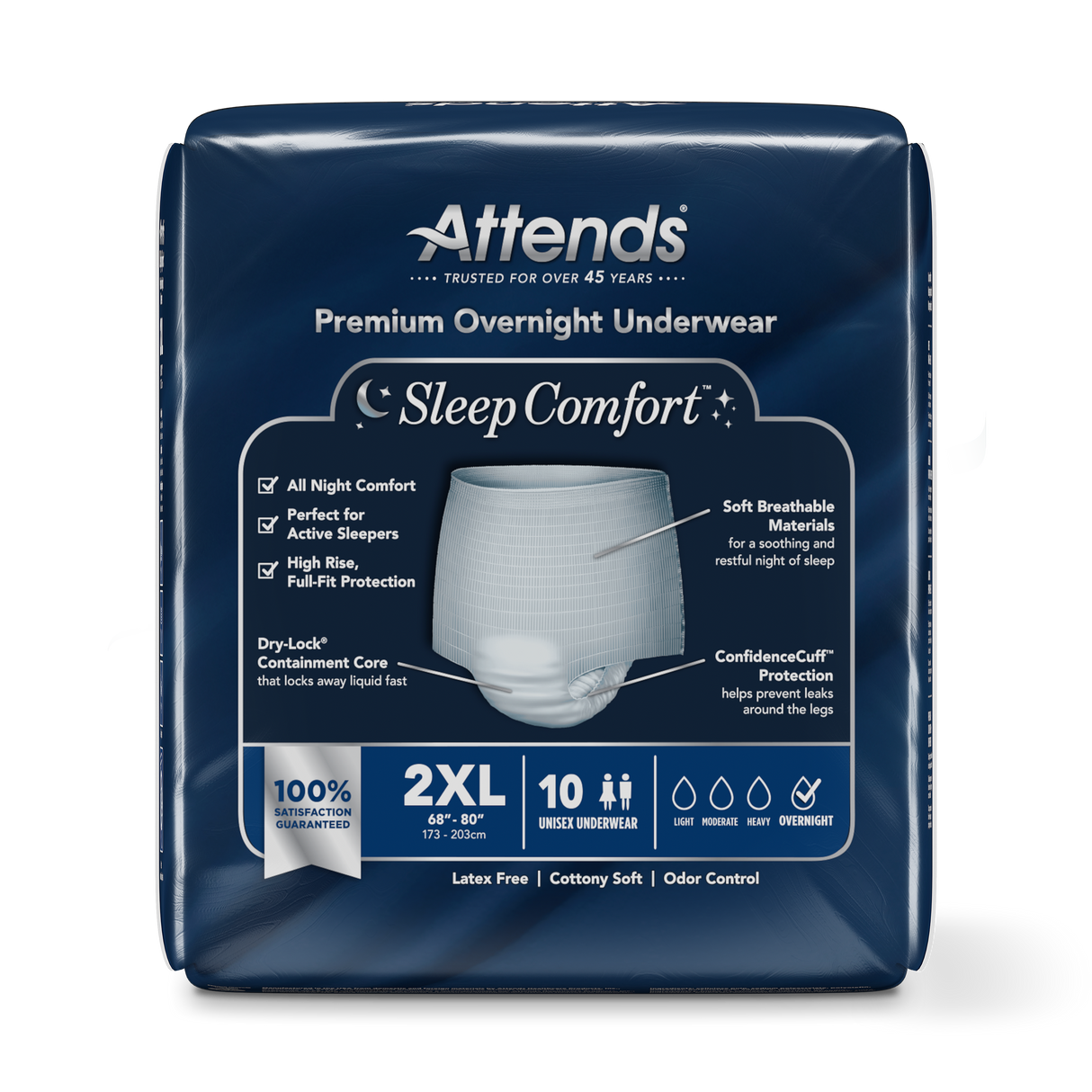 Attends Sleep Comfort™ Premium Overnight Underwear, 2X-Large