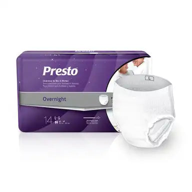 Presto Flexright Protective Underwear Medium 32" - 44" Overnight Absorbency