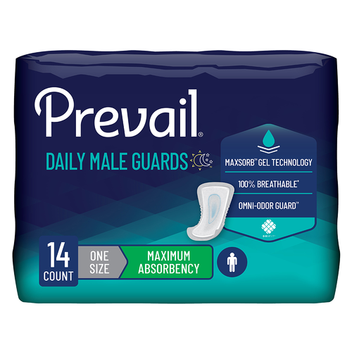 Prevail Incontinence Guards for Men, Maximum Absorbency