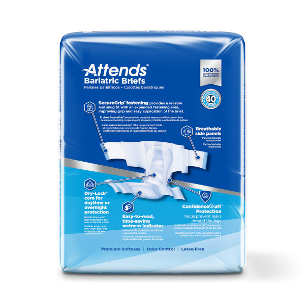 DD50 - Attends Bariatric Brief, Ultimate Absorbency, 2XL, 63"-70"