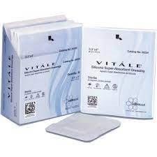 Vitale Silicone Cover Dressings, 3.5" X 4"