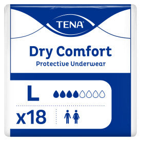 TENA Dry Comfort Protective Incontinence Underwear, Moderate Absorbency, Unisex, Large, 45"- 58"