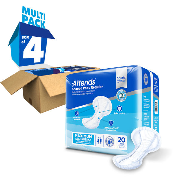 Attends Shaped Pads Regular