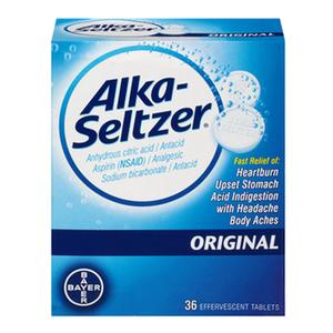 Alka-seltzer Original With Aspirin 36 Ct
