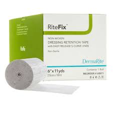 Ritefix Non-woven Dressing Retention Tape, 6" X 11 Yds