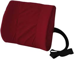 Alex Orthopedic Standard Lumbar Cushion With Navy Cover And Strap, 15" X 13.5" X 5" - Replaces Hflc2231nv