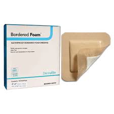 Bordered Foam Waterproof Wound Dressing, 4" X 4"