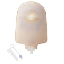 9" Urostomy Pouch, Transparent, Extended Wear, Convex, 1-1/4", Ps With Drain/cap, With Belt Tabs