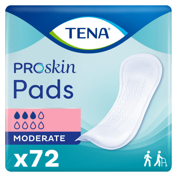 TENA ProSkin Moderate Absorbent Pads for Women, Regular Length, 11"