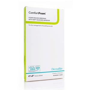Comfortfoam Silicone Foam Non-border Dressing, 4" X 8"