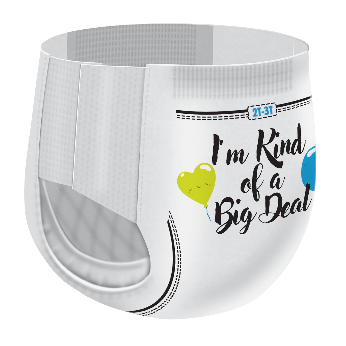 Cutie Pants for Boys Refastenable Potty Training Pants, Hypoallergenic with Skin Smart, 2T-3T