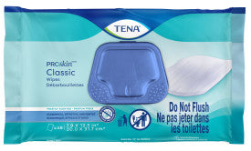 TENA ProSkin Classic Washcloth, Premoistened Wipe, Scented, 7.9" x 12.5"