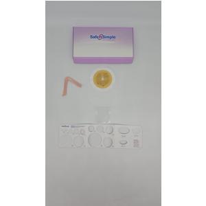 12" Drainable One Piece Pouch, Standard Wear, Cut-to-fit, Transparent, With Tape Collar, And Standard Curved Tail Closure