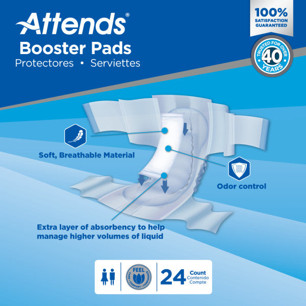 Attends Booster Pads, 3.74"x11.22"