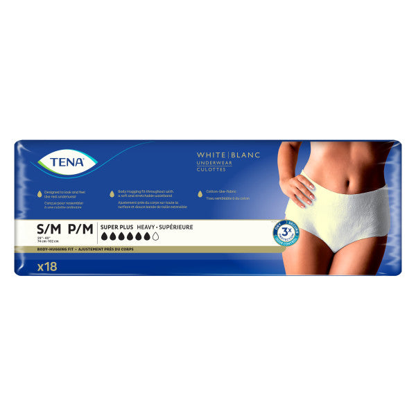 TENA Stylish Super Plus Incontinence Pull-Up Underwear for Women, Heavy Absorbency, Small/Medium 29" - 40"