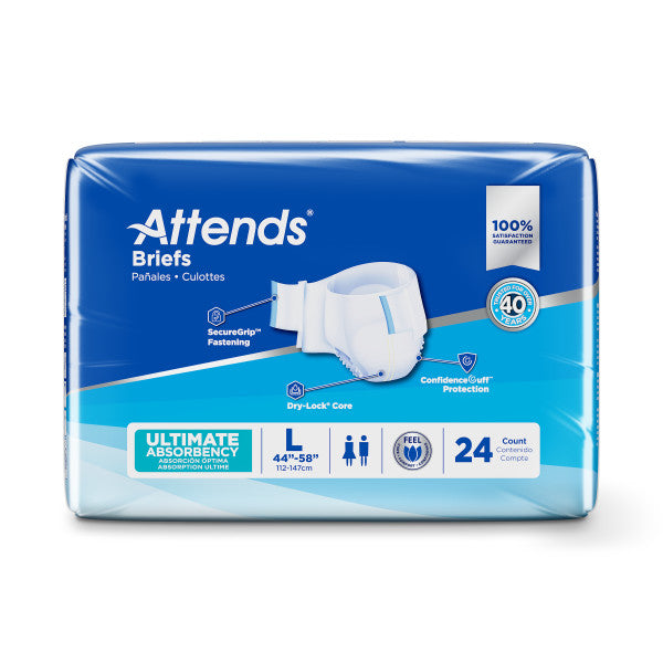 Attends Briefs, Ultimate Absorbency, Large