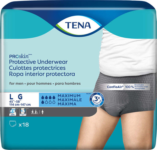 Tena Proskin Protective Underwear For Men L, 45" - 58".