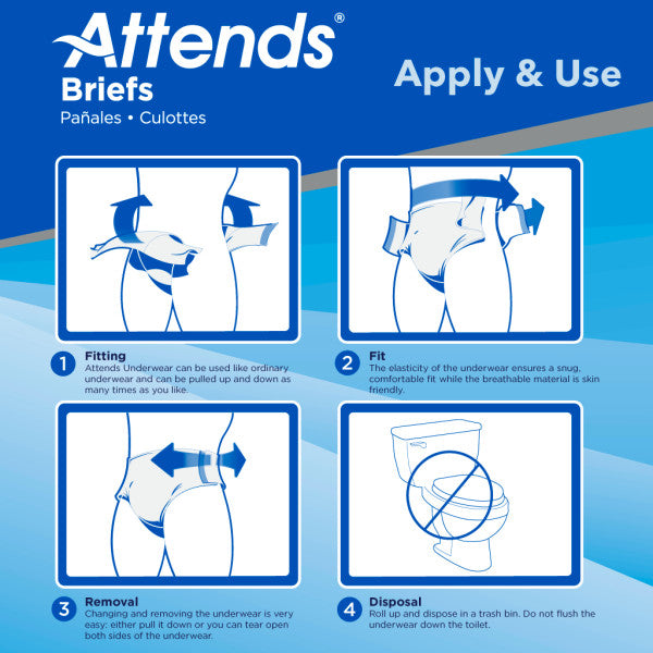 Attends Briefs, Ultimate Absorbency, Large