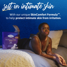 TENA Sensitive Care Extra Coverage Overnight Pads, 16"