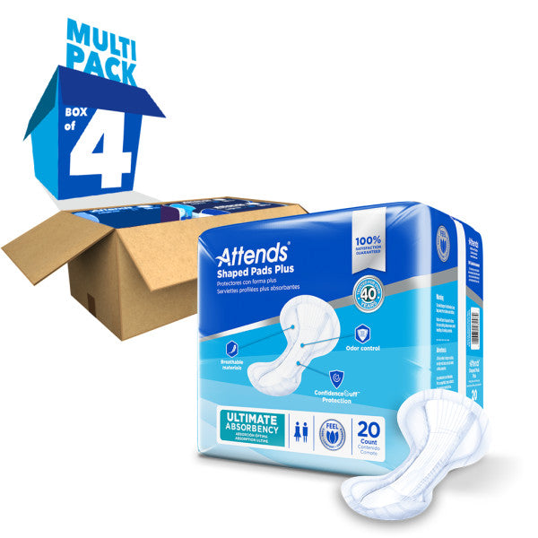 Attends Shaped Pads Plus