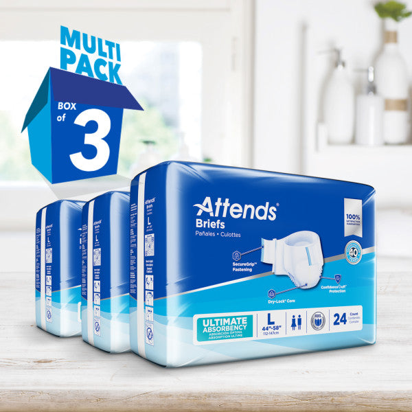 Attends Briefs, Ultimate Absorbency, Large