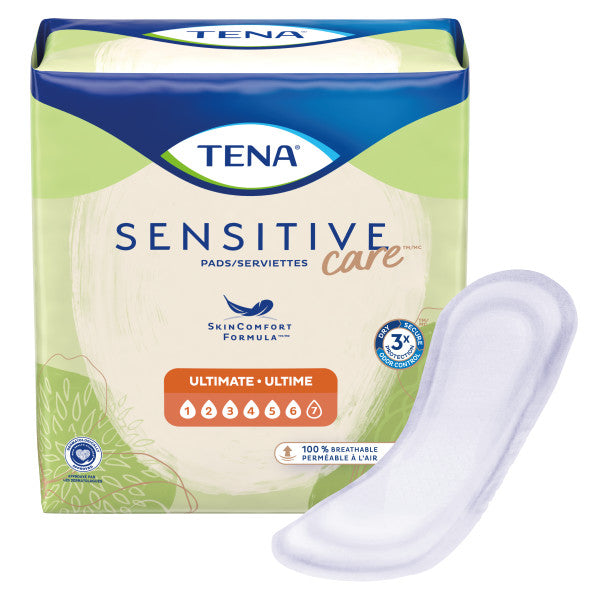 TENA Sensitive Care Ultimate Pads, Regular Length, 16"
