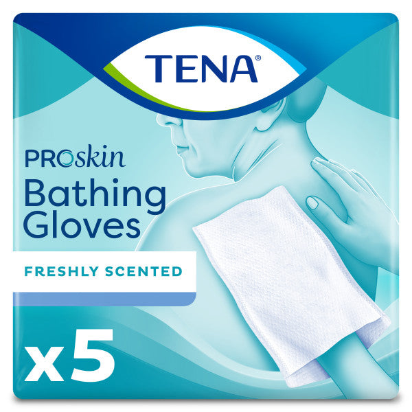 TENA ProSkin Bathing Glove, Premoistened Wipe, Scented, 9" x 5.9"