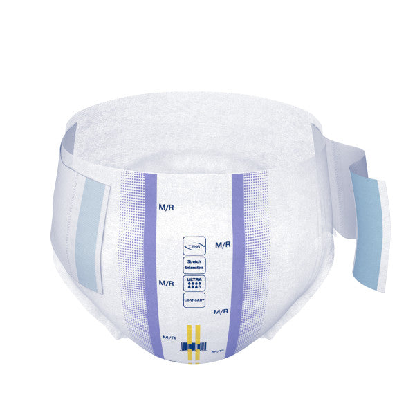 TENA ProSkin Stretch Ultra Incontinence Brief, Heavy Absorbency, Unisex, Medium/Regular, 33" - 52"