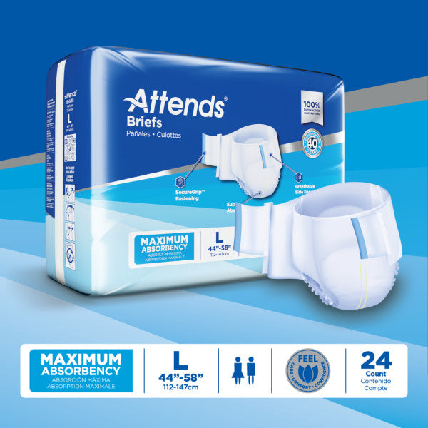 Attends Briefs, Ultimate Absorbency, Large
