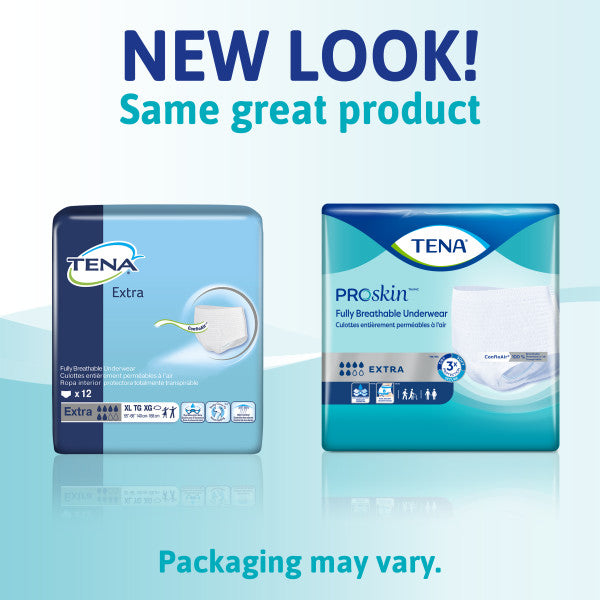TENA ProSkin Extra Protective Incontinence Pull-Up Underwear, Moderate Absorbency, Unisex, X-Large, 55" - 66"