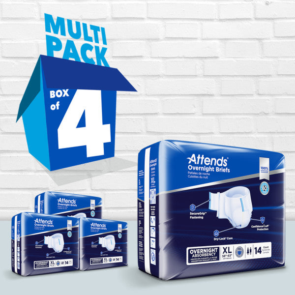 Attends Overnight Briefs, X-large, 58" - 63"