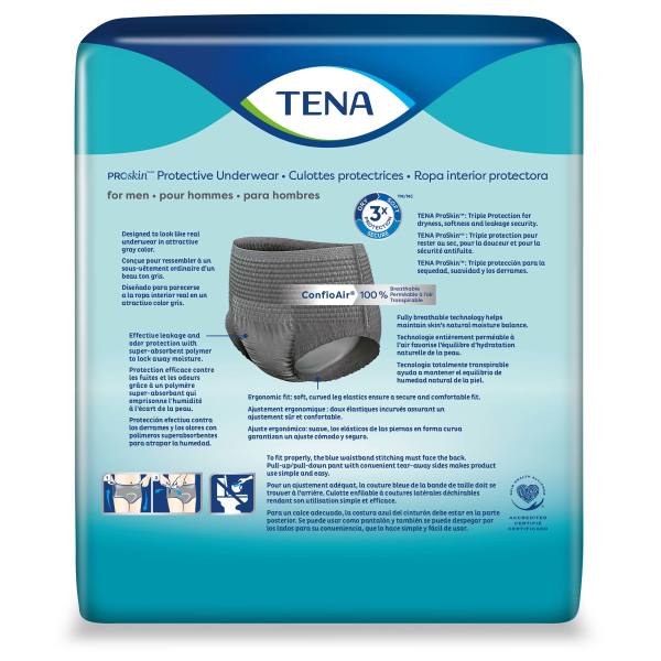Tena Proskin Protective Underwear For Men Xl, 55" - 66".