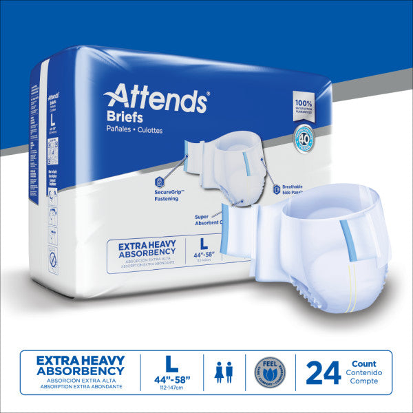 DDP30 - Attends Brief, Extra Heavy Absorbency, Large
