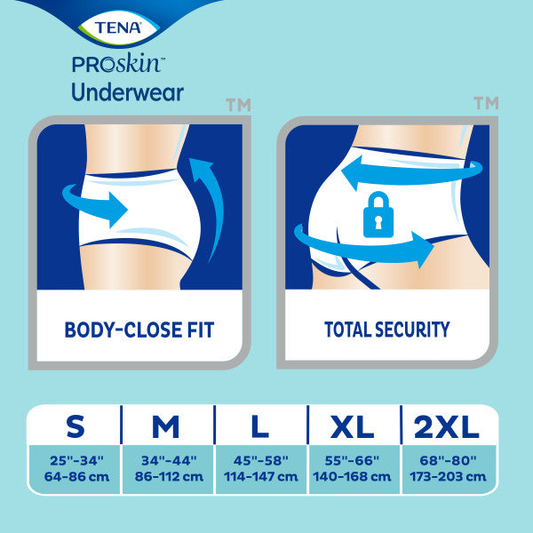 Tena Plus Protective Underwear, 2xl, 68" - 80"