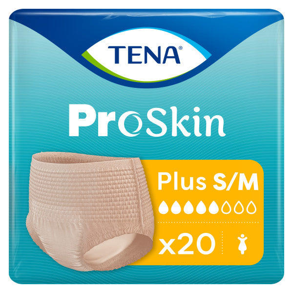 TENA ProSkin Protective Incontinence Underwear for Women, Moderate Absorbency, Small/Medium, 34" - 44"