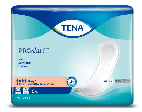 TENA ProSkin Heavy Bladder Leakage Pad for Women, Heavy Absorbency, Regular Length, 12"