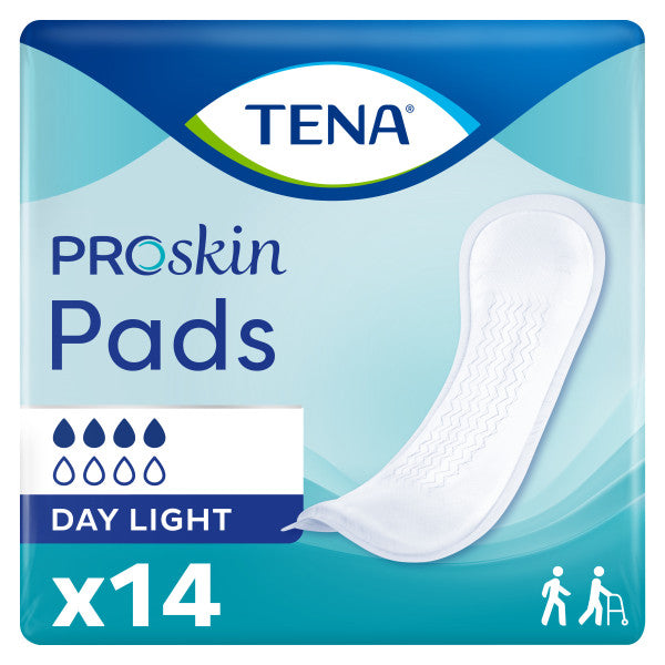 TENA ProSkin Day Light Incontinence Pad, Light Absorbency, Unisex, 13"