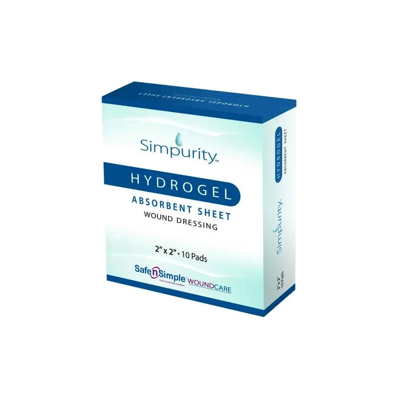 Simpurity Hydrogel Dressing, 2" X 2"