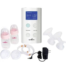 Spectra 9 Plus Breast Pump Portable, Rechargeable, Wearable, Milk Collection Hands-free Caracups Inserts Bundle, 24mm